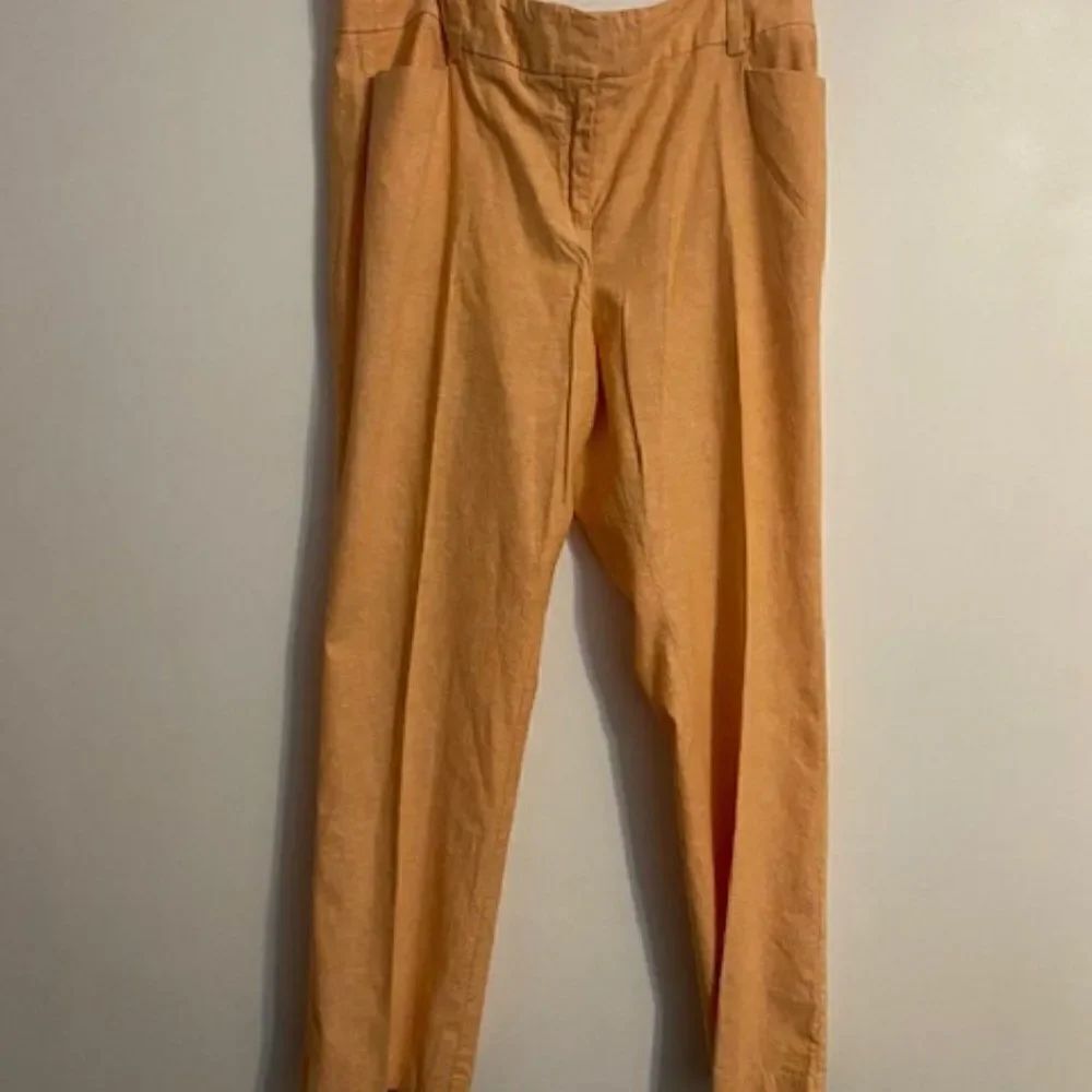 New York & Company Linen blend straight leg pants, size 14